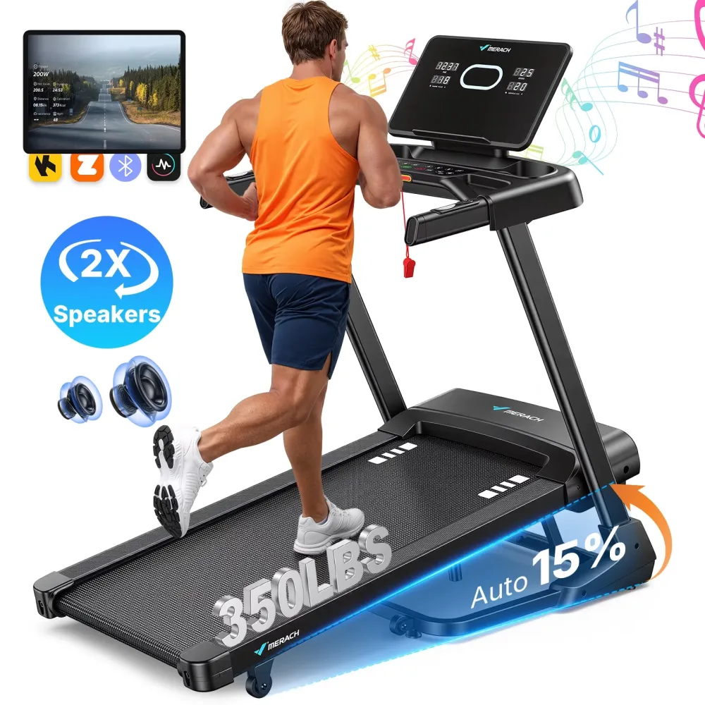 Treadmill 3.5hp 350 lbs folding
