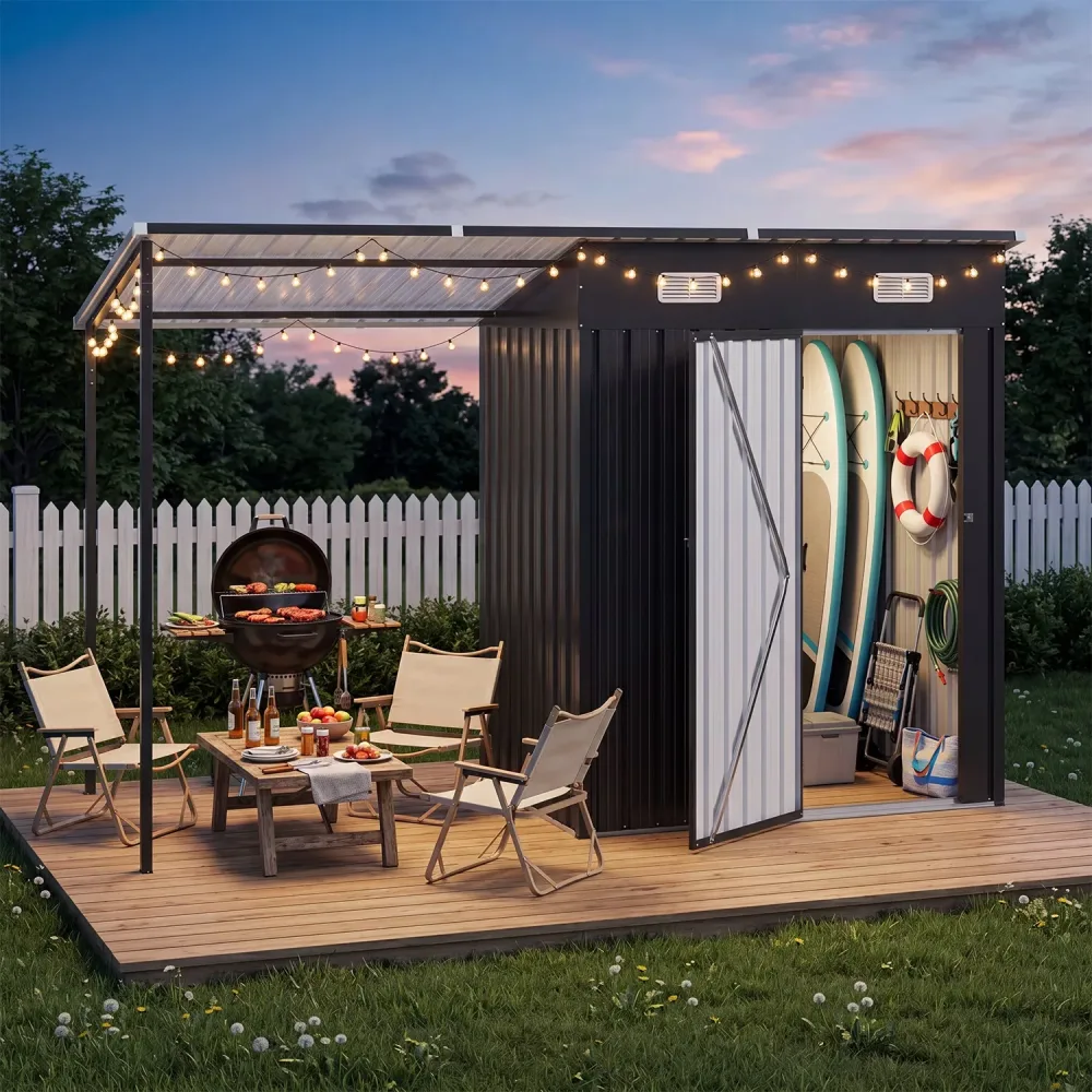 Storage Shed 10' 3' black