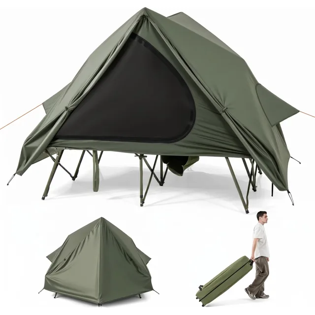 Tent foldable green waterproof