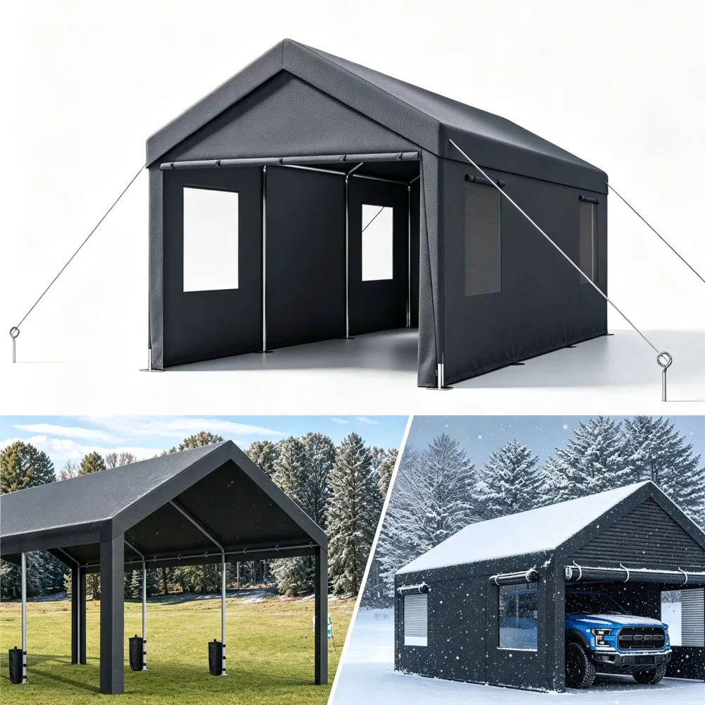 Carport 9.8' 19.8' 8ft