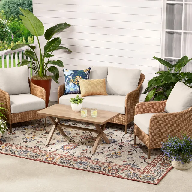 Patio beige 4 people 29.13 in