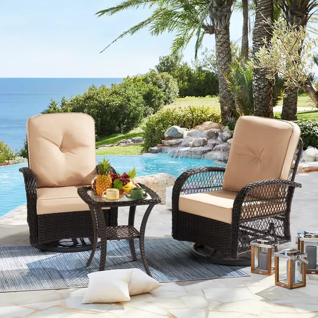 Patio Furniture beige white 44 inches