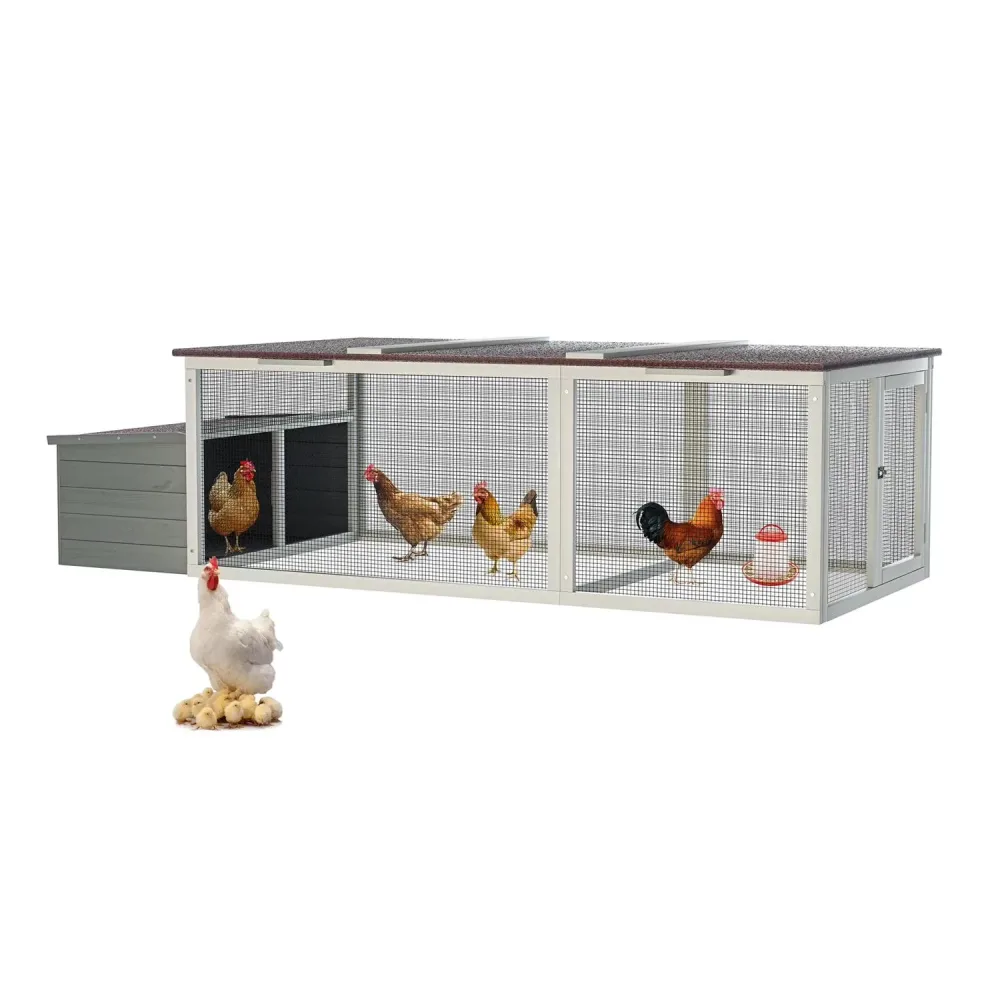 Chicken Coop 85.6 inch locking gray