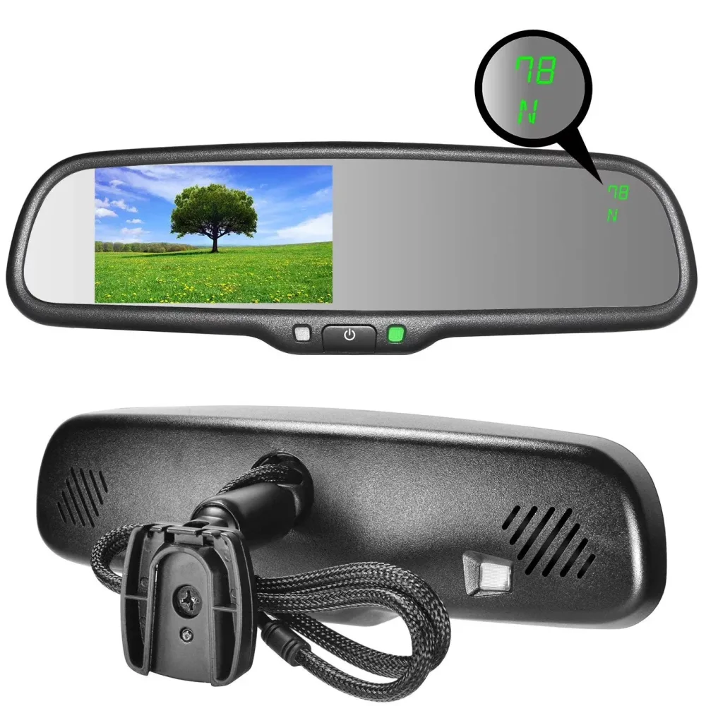 View Mirror 4.3" 12v 4mm