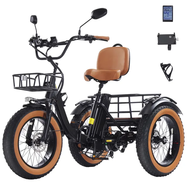Electric Tricycle 1200w brown 500w