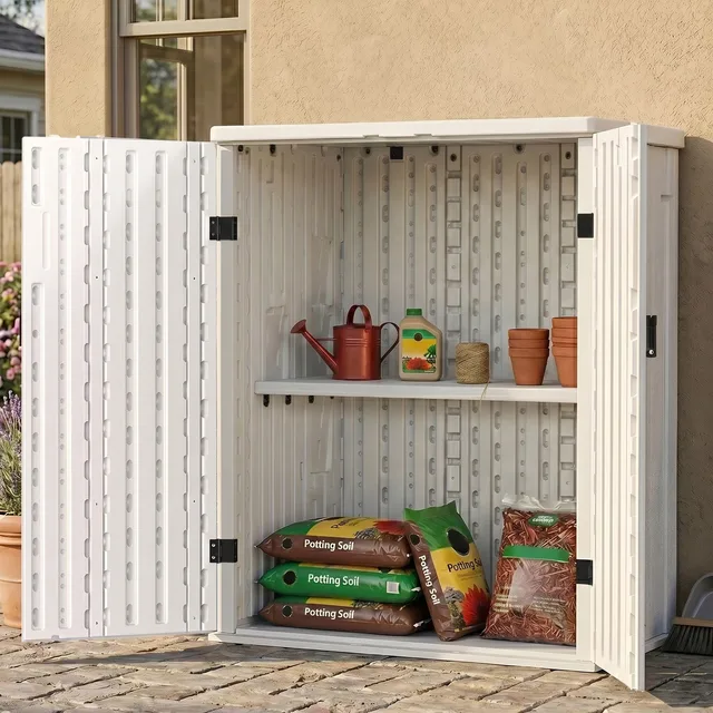 Storage Cabinet weatherproof adjustable white