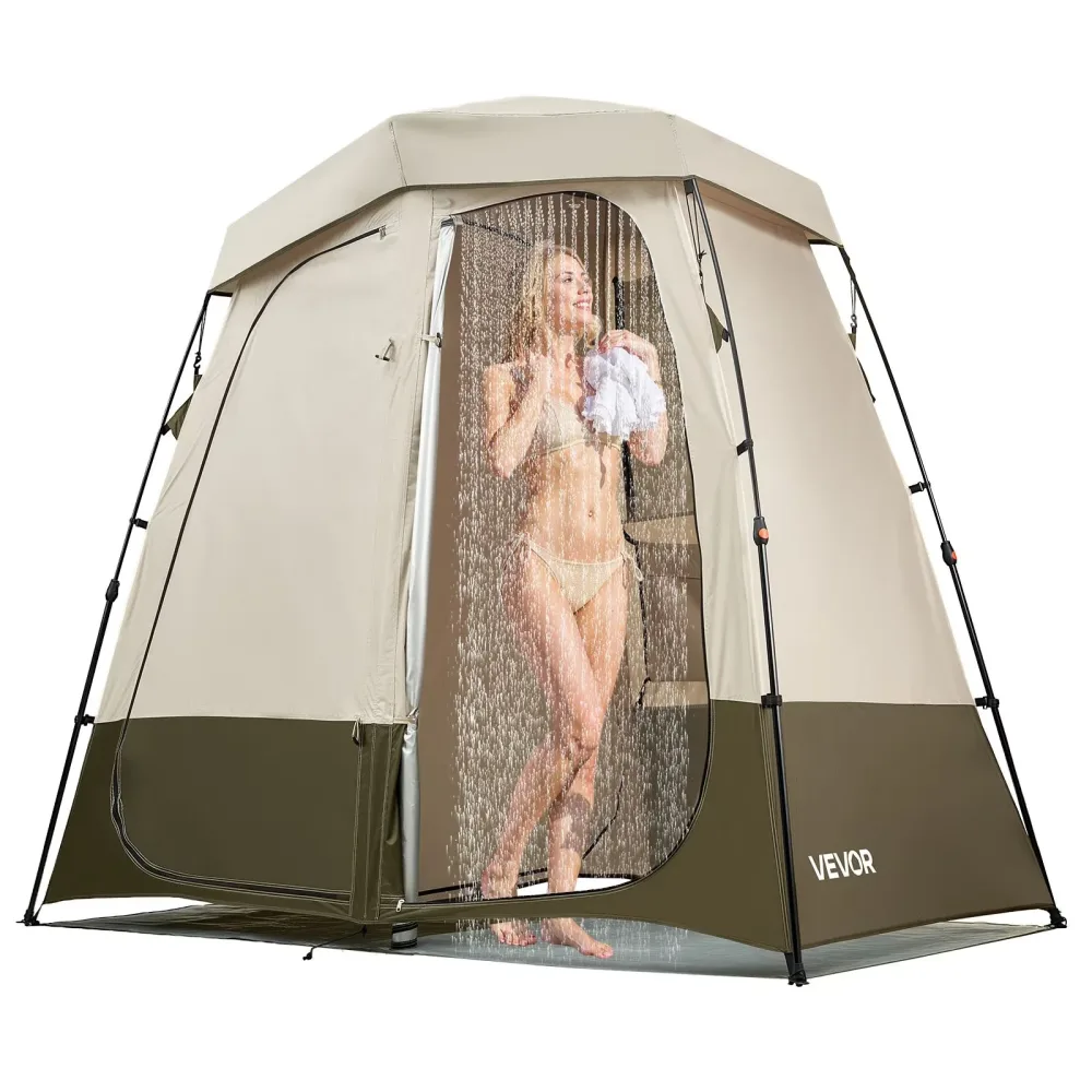 Shower Tent foldable silver 13.78 lbs