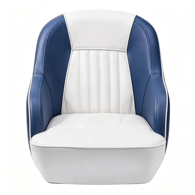Pontoon Boat white blue 19.5"