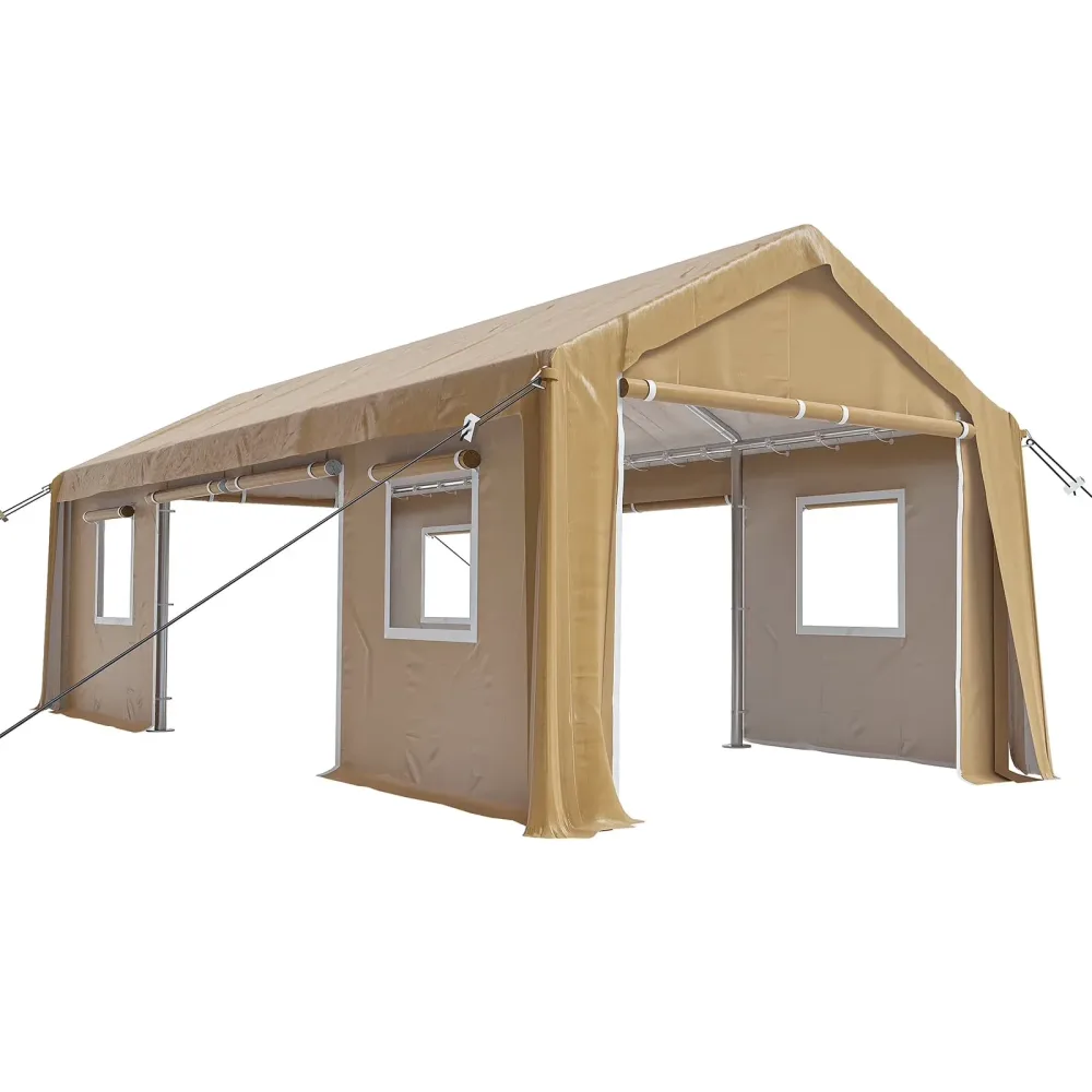 Carport portable waterproof yellow