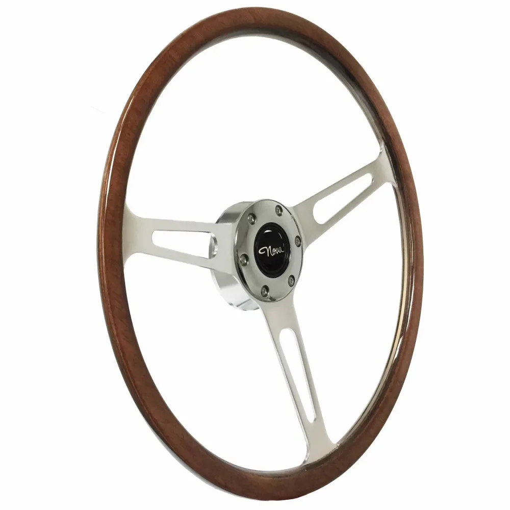 Wood Steering 15 inch 70mm 15"
