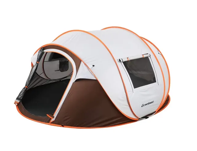 Camping Tent white brown 78.74"