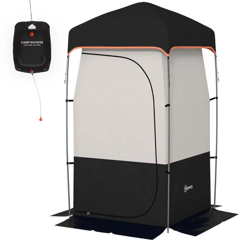 Shower Bag portable black 55.1"