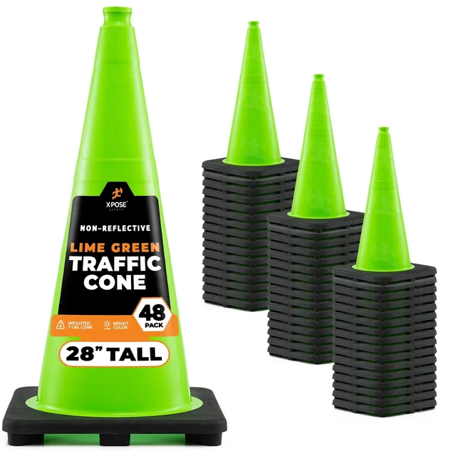 Safety Cone 48 pack green 28"