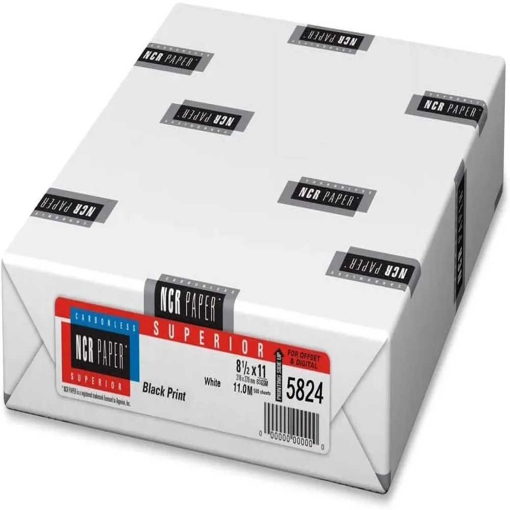 Paper Products 8.5" white black