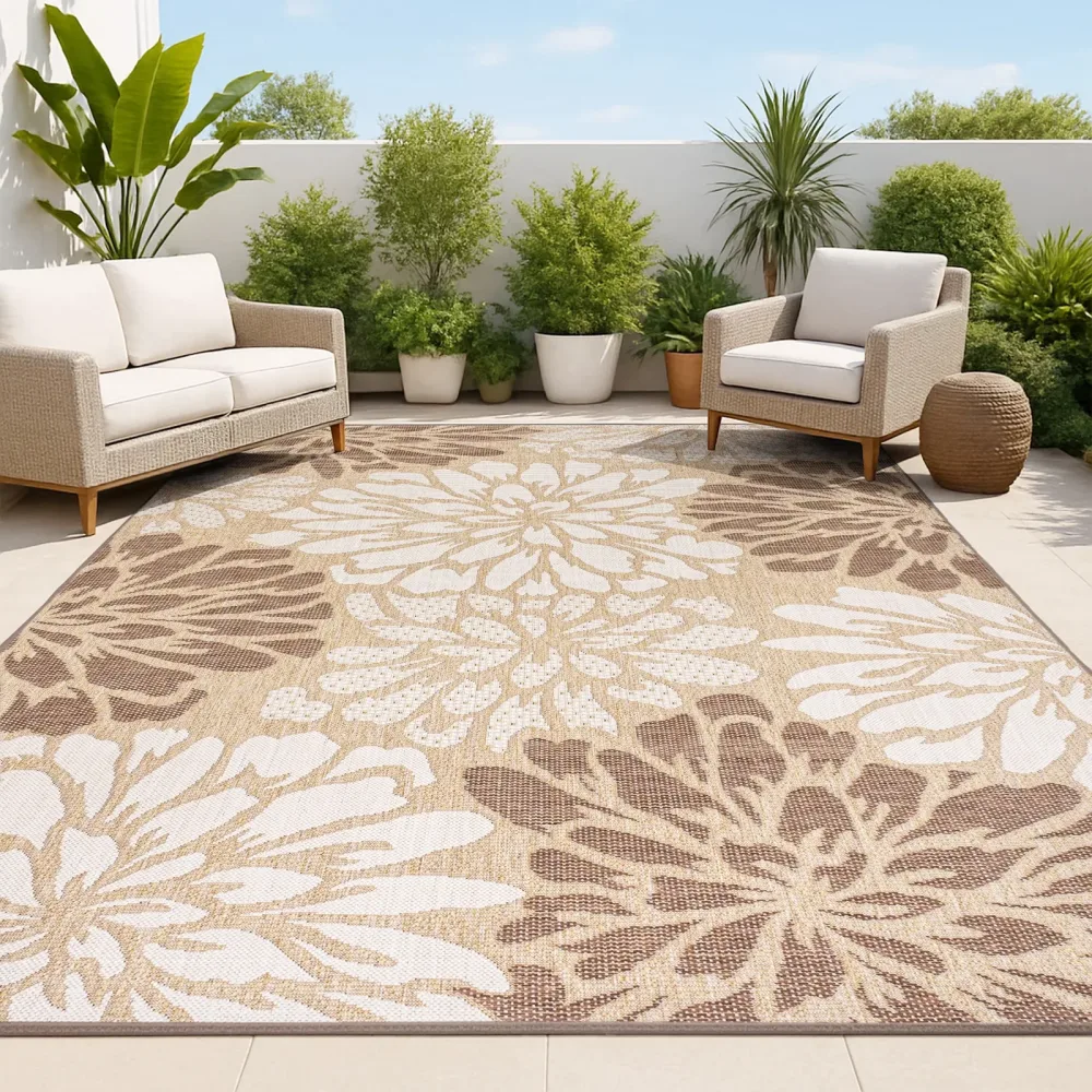 Rug green brown 0.19"