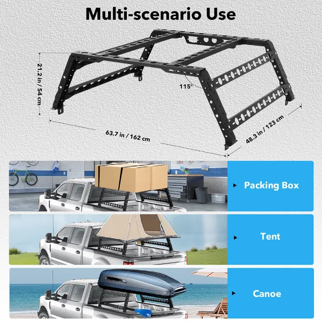 Ladder Rack adjustable black 00cm