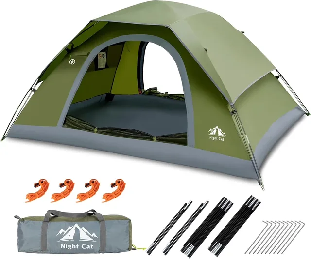 Backpacking Tent green 1-4 people 3000mm