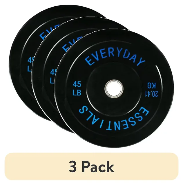Bumper Plate 3 pack 45 lbs black