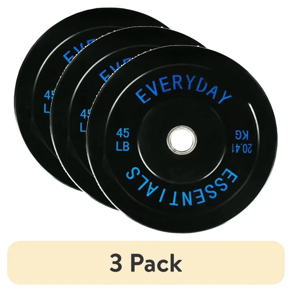 Bumper Plate 3 pack 45 lbs black