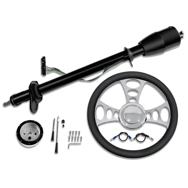 Steering Column 14" black 4"