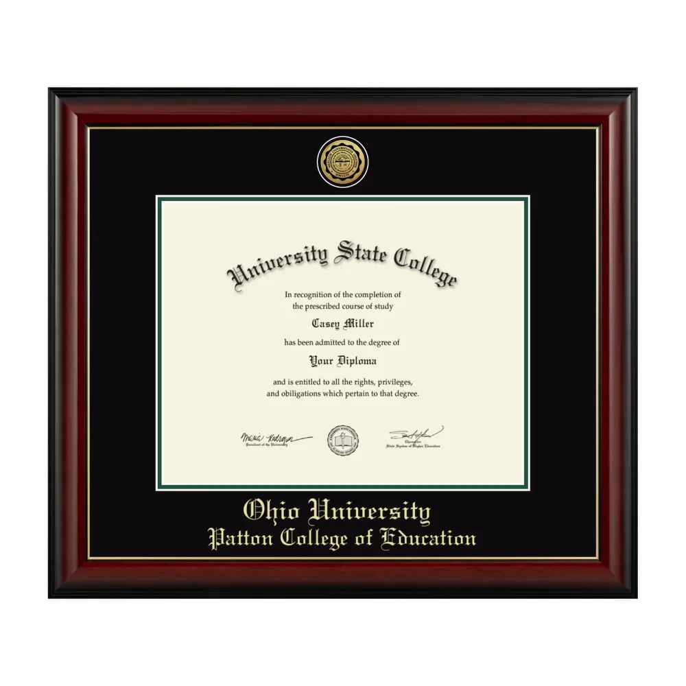Diploma Frame black green 14w