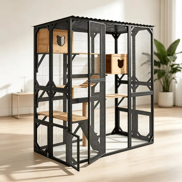 Furniture & Enrichment black 93.85 lb locking