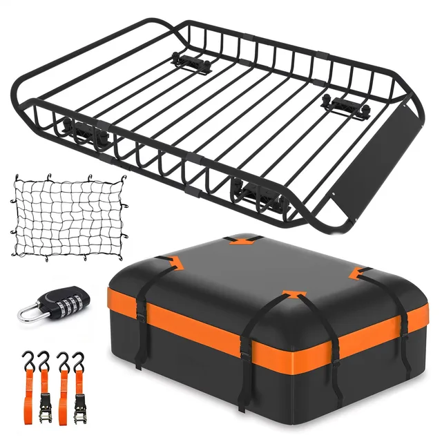 Roof Rack 50 inches waterproof black