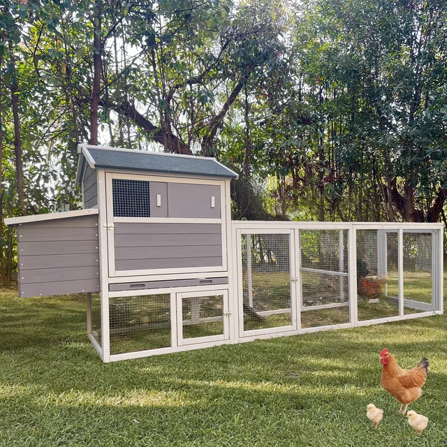Chicken Coop 114" weatherproof gray