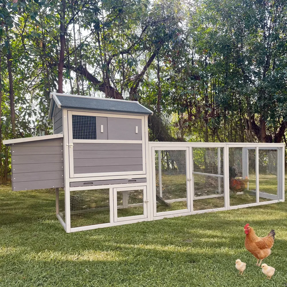 Chicken Coop 114" weatherproof gray