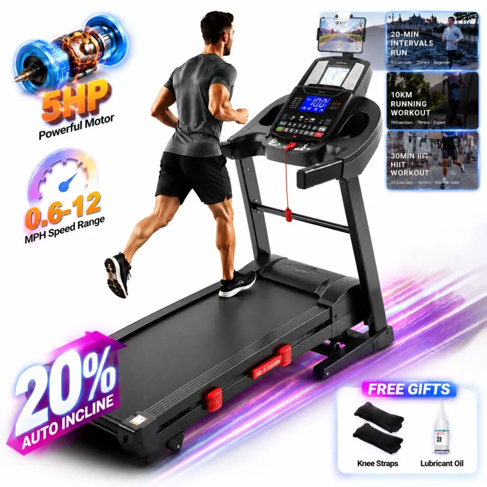 Folding Treadmill 5hp 400 lbs 51"