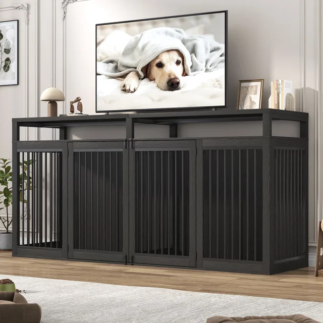 Dog Crate 87" white brown