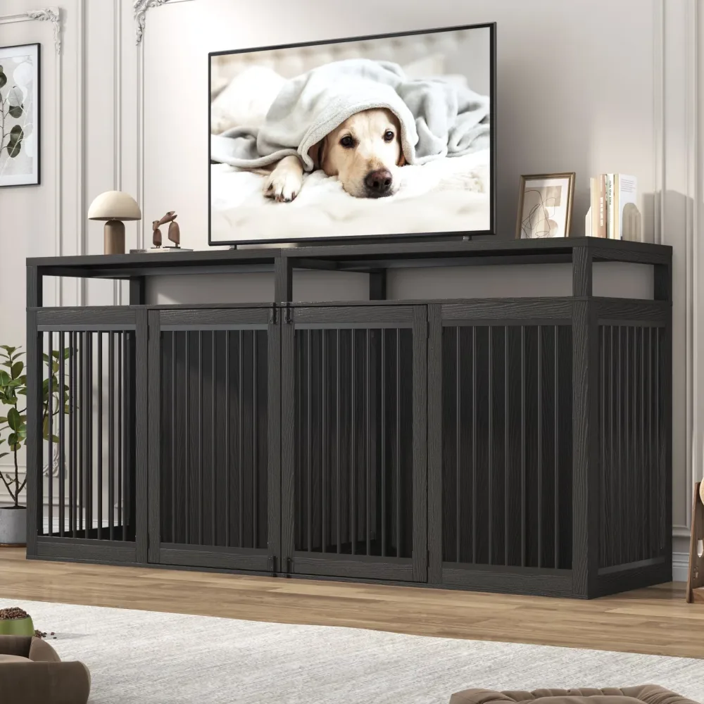 Dog Crate 87" white brown