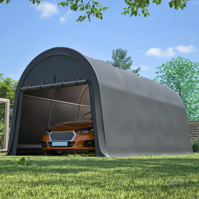 Carport 20ft portable grey