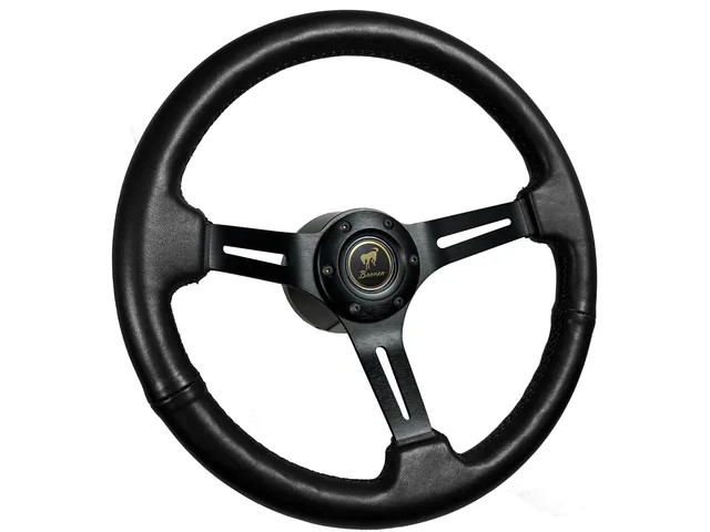 Leather Steering black 14 inch 199114"