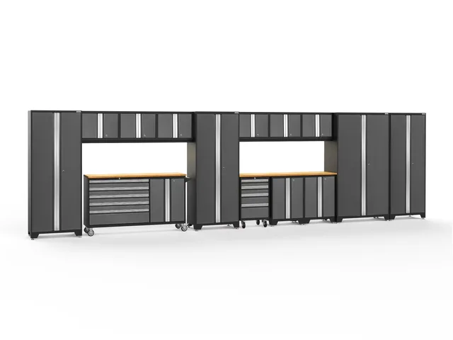Cabinet led red gray