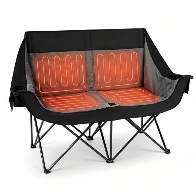 Camping Chair 660 lbs folding black