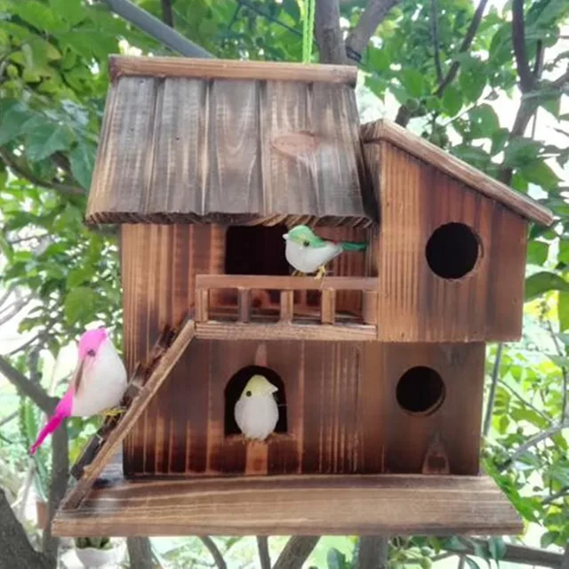 Bird House brown 4.5cm 1.77in