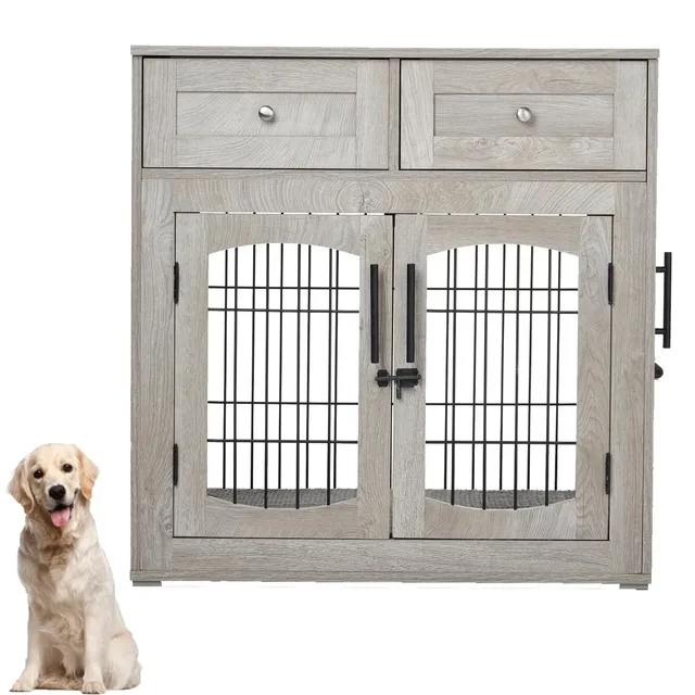 Dog Crate 40" 40 in gray
