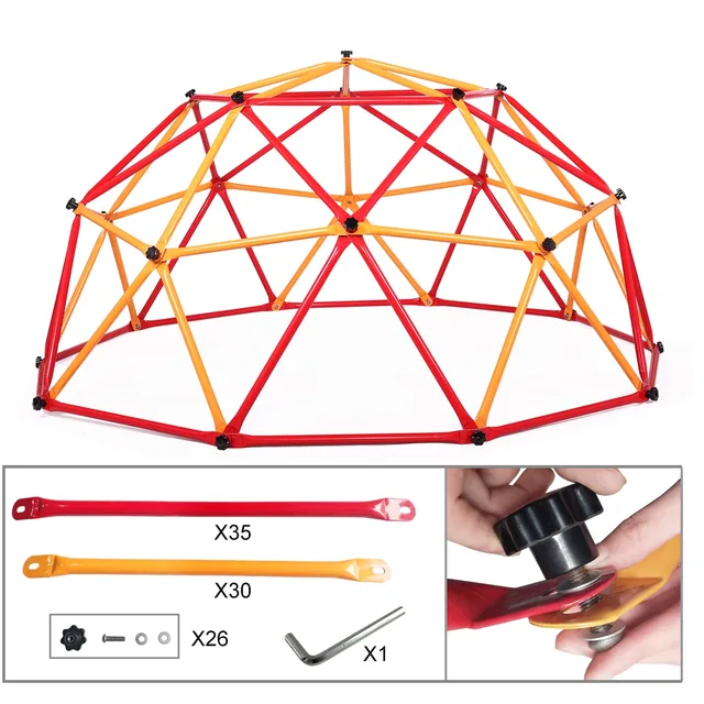 Play Structure 82" red yellow