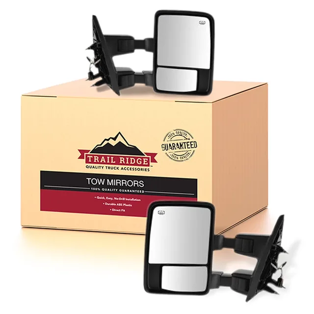 Tow Mirror folding telescoping black