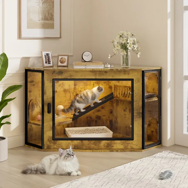 Cat Litter led white brown