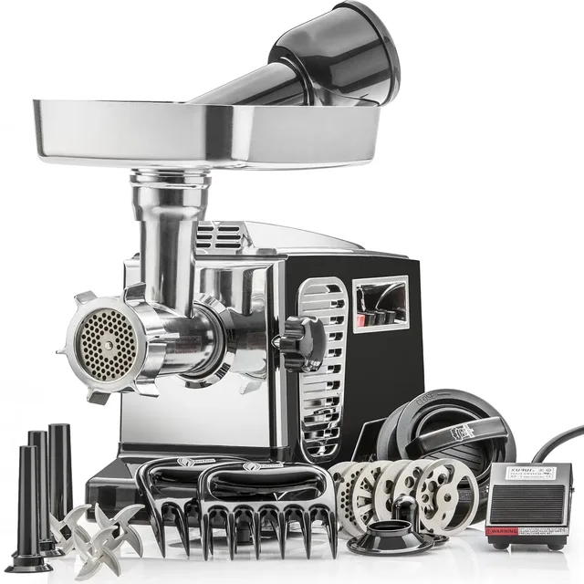 Meat Grinder black 260 lbs silver