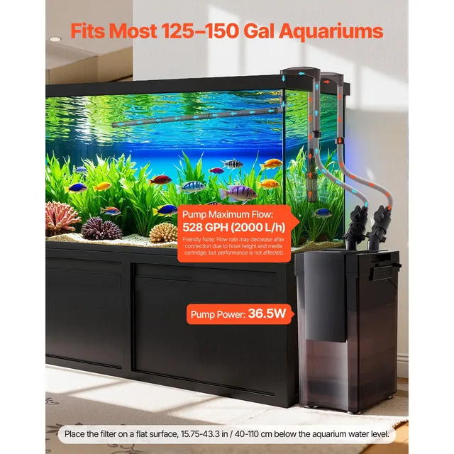Fish Tanks 150 gallons 125-150 gallon 36.5w