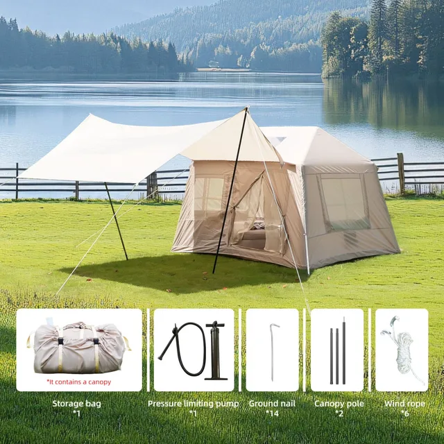 Glamping Tent windproof beige 8.5ft
