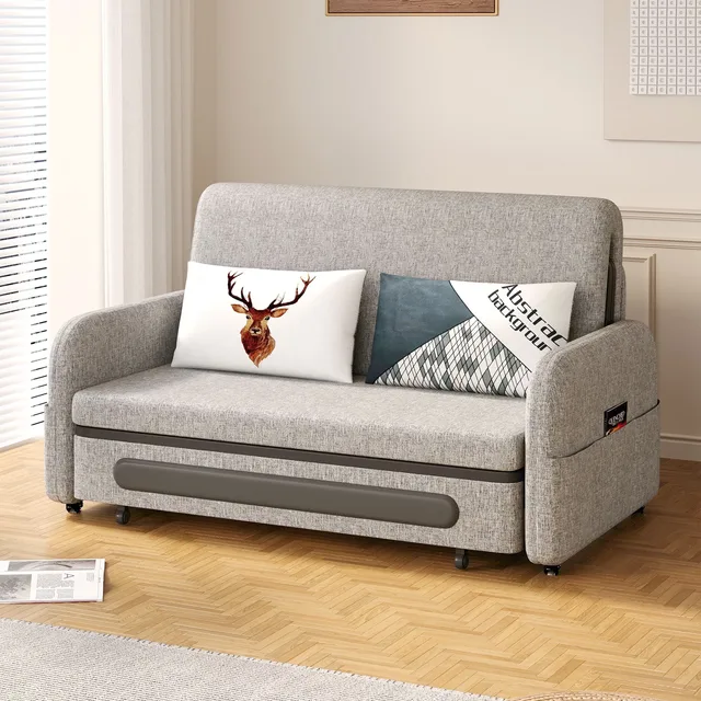 Sofa Bed 61.61" gray white