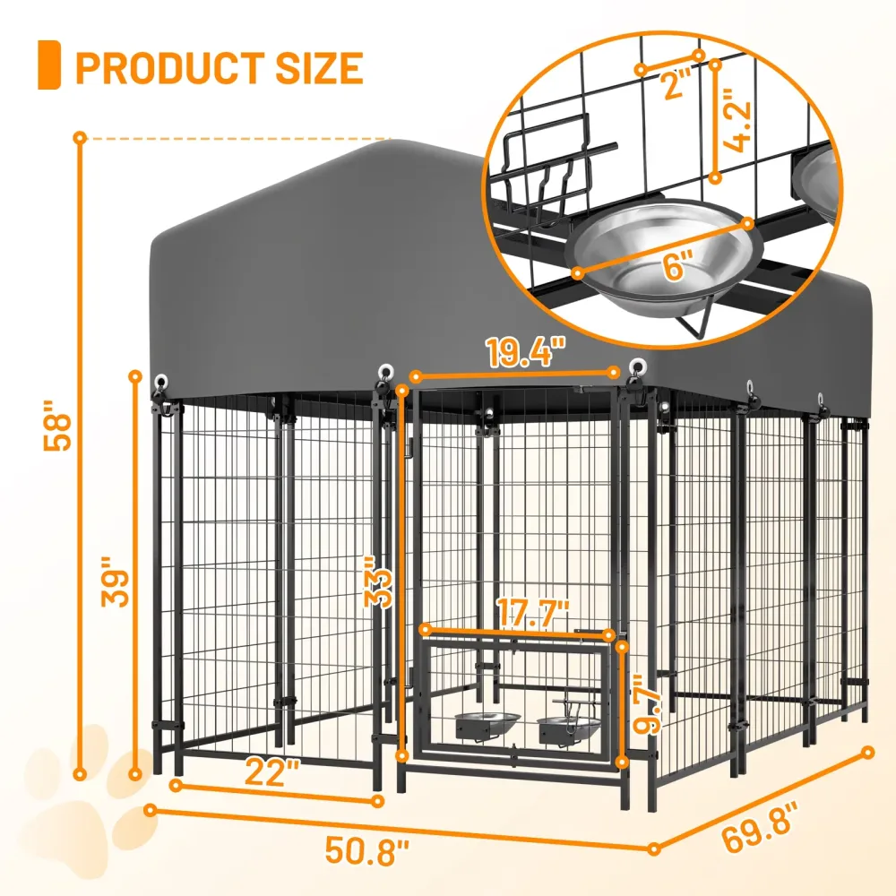 Crates & Gates 7.5' 5' grey