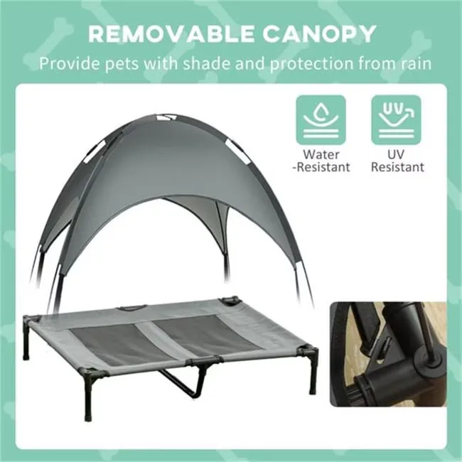 Pet Bed grey black 23.5 inches