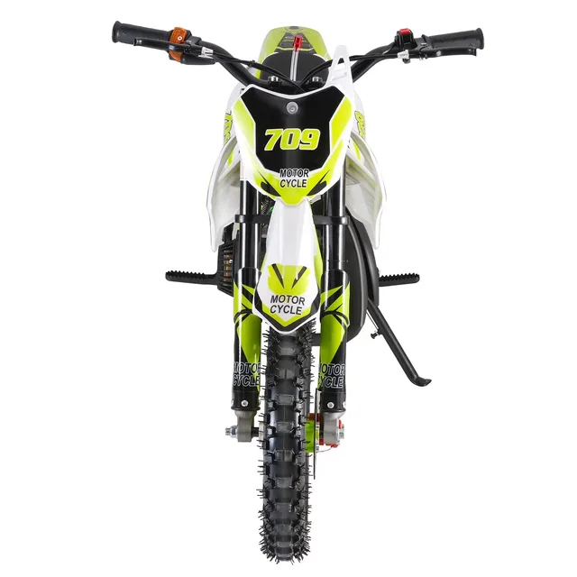 Dirt Bike yellow green 10 inch
