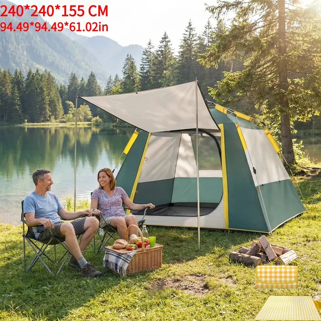 Tent 2-6 person 61.02in black