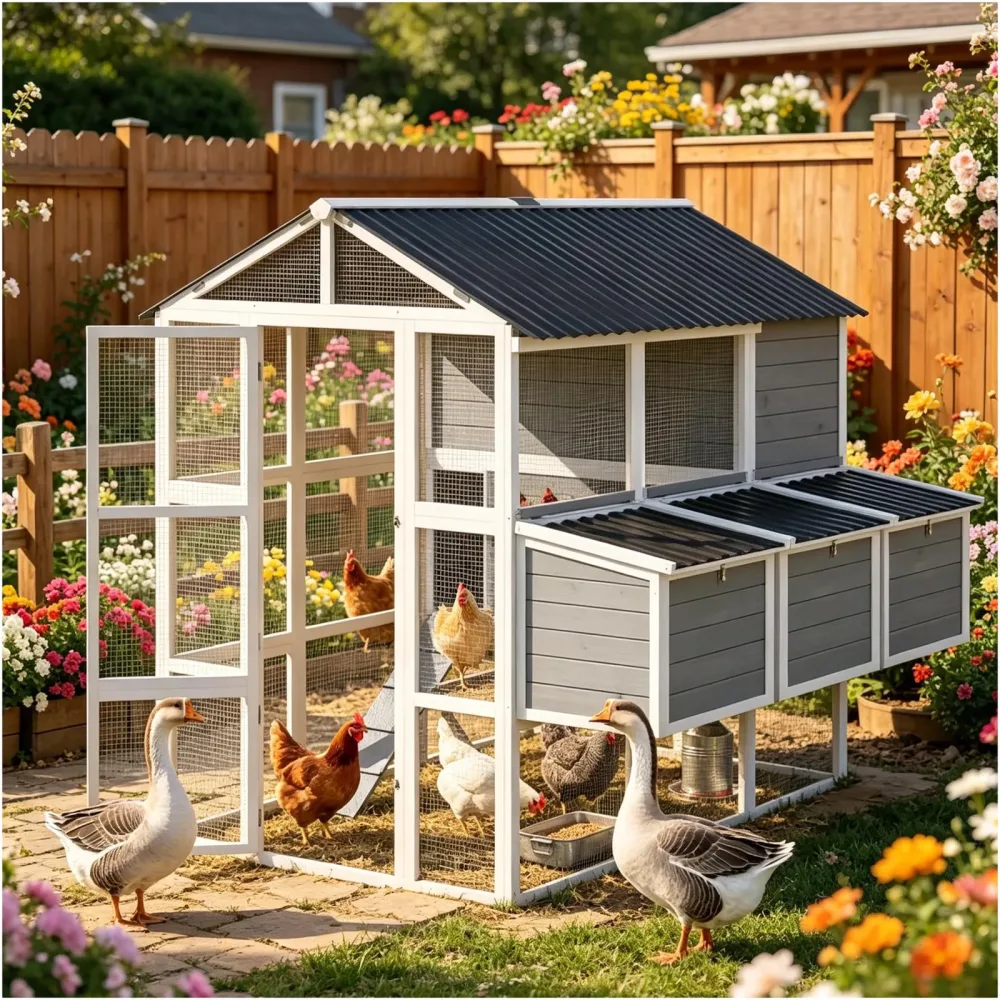 Chicken Coop gray white